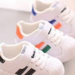 So Sport Kids Trainers Easy Fasten White Sneakers