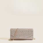 Women Diamante Envelope Clutch Handbag