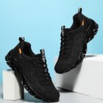 Men's Fashion Trainers Breathable Sport Black Sneakers